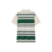 Polo Neck Striped Loose Fit T-Shirt