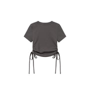 Size Doesnt Matter Side String Cropped T-Shirt