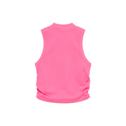 Size Doesnt Matter Heart Shirring Sleeveless Top