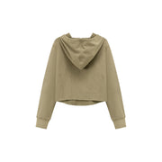 Basic Crop Drawstring Hoodie