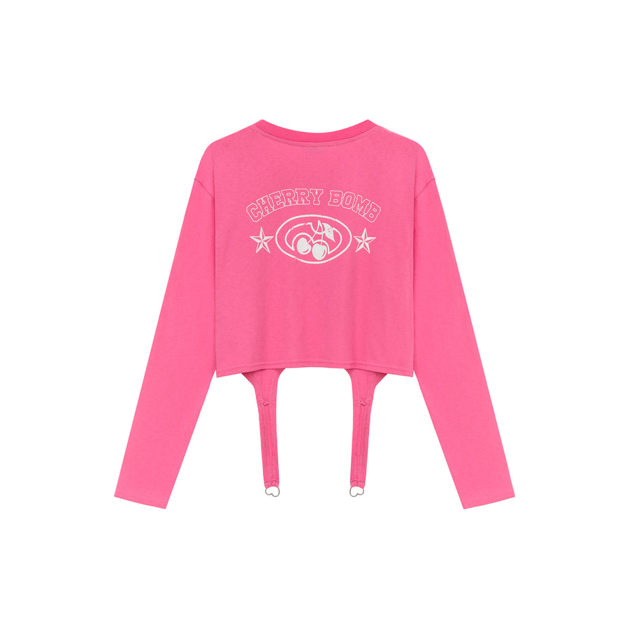 CHUU Cherry Bomb Garter Long Sleeves Sweatshirt