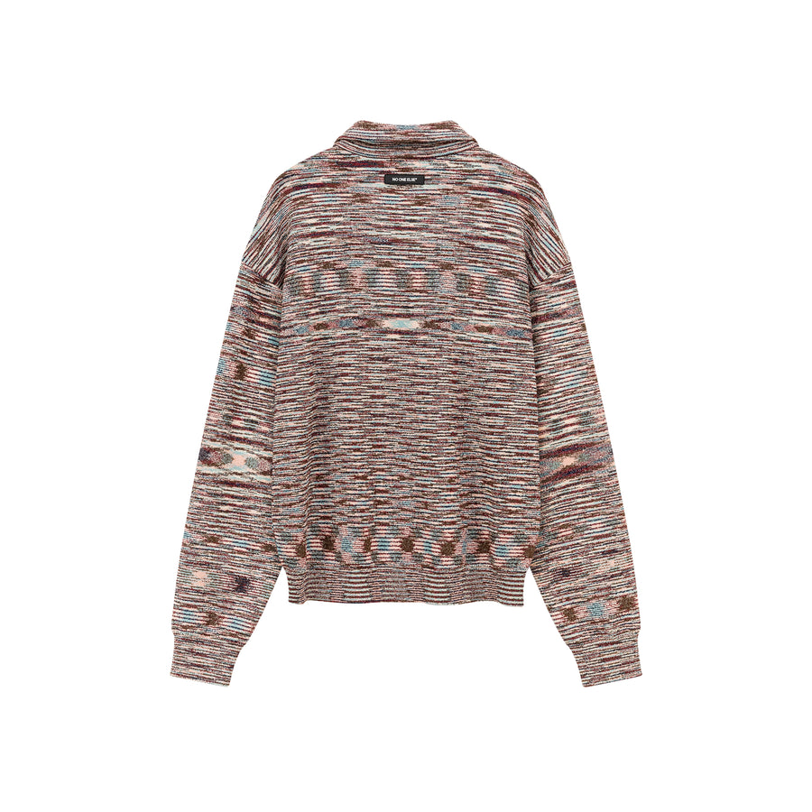 CHUU Half Zip-Up Loose Knit Sweater