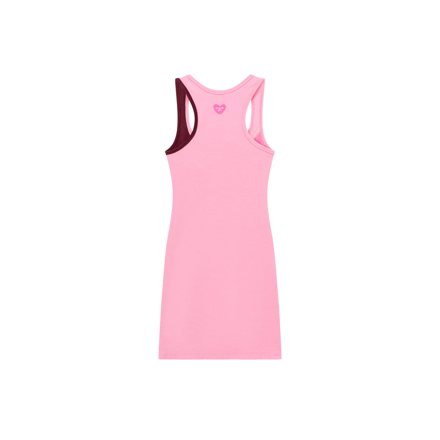 CHUU Square Color Combination Sleeveless Mini Dress