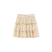 Layered Ruffled Printed Skirt