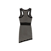 U-Neck Sleeveless Asymmetrical Mini Dress
