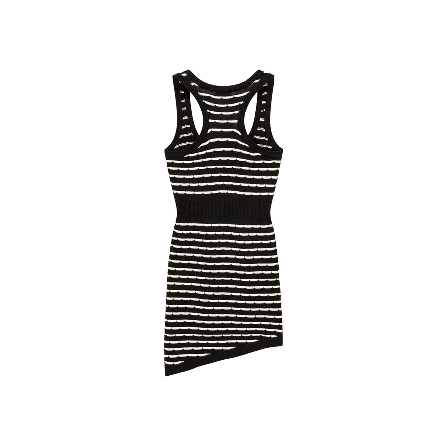 CHUU U-Neck Sleeveless Asymmetrical Mini Dress
