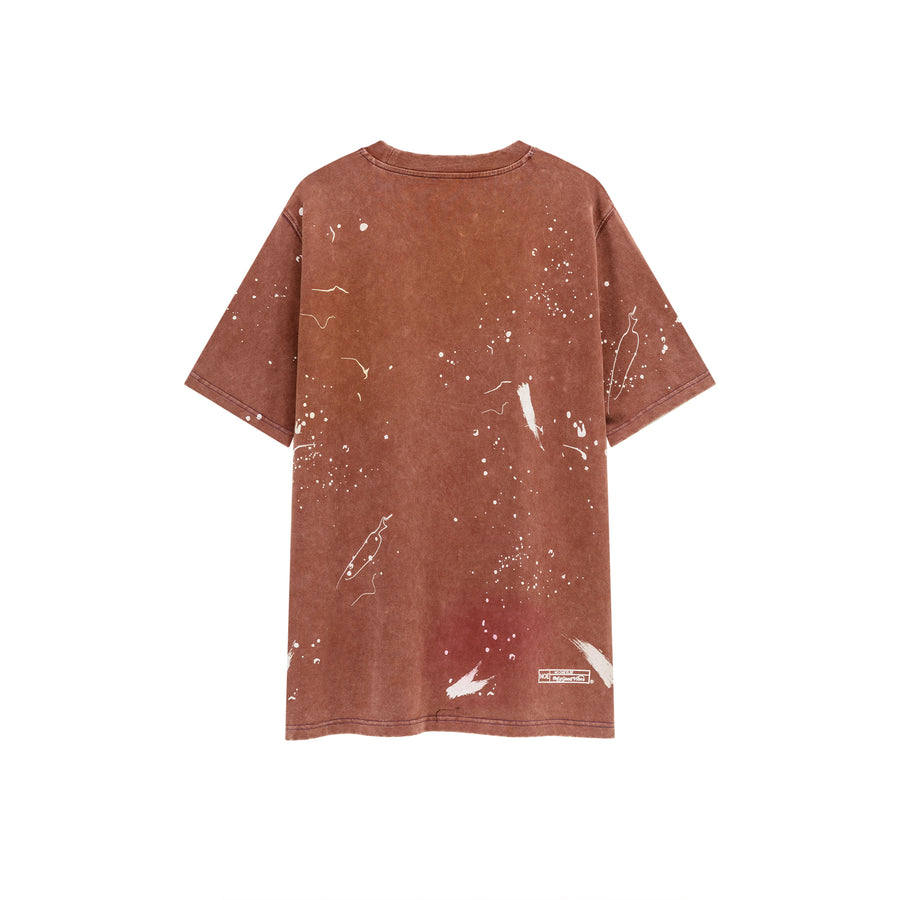 CHUU Paint Splatter Lettering Loosefit T-Shirt