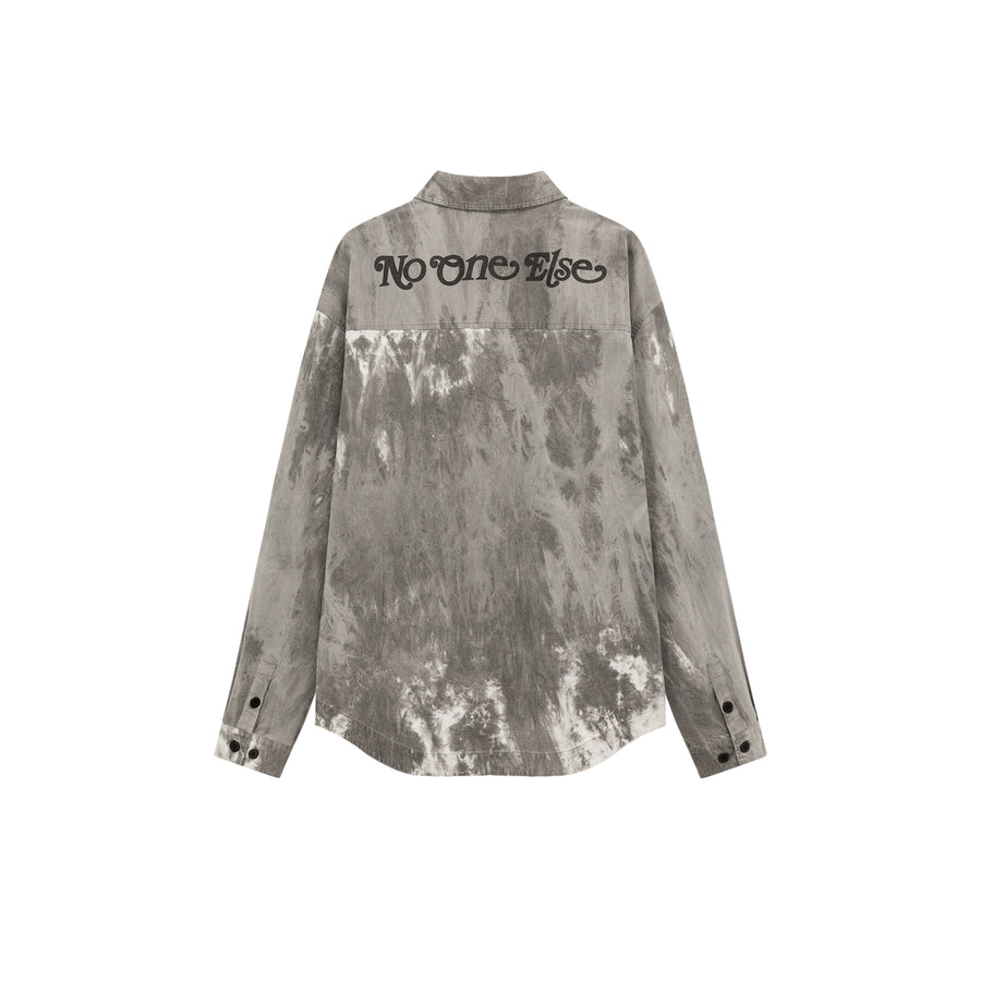 CHUU Grayscale Printed Loose Fit Shirt