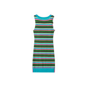 Rainbow Sleeveless Slim Dress