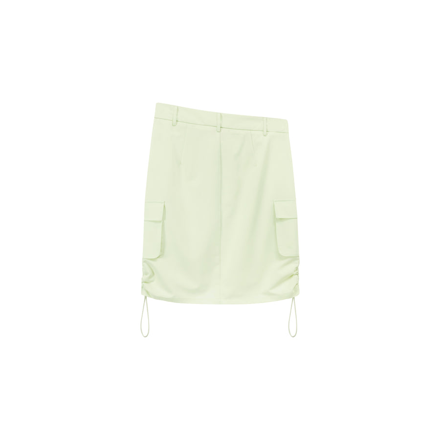 CHUU String Shirrring Daily Pocket Knee Length Skirt