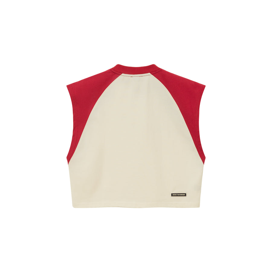 CHUU Colorblocked Loose-Fitting Sleeveless Boxy T-Shirt