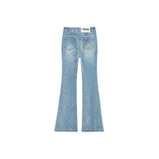 Slit Bootcut Denim Jeans