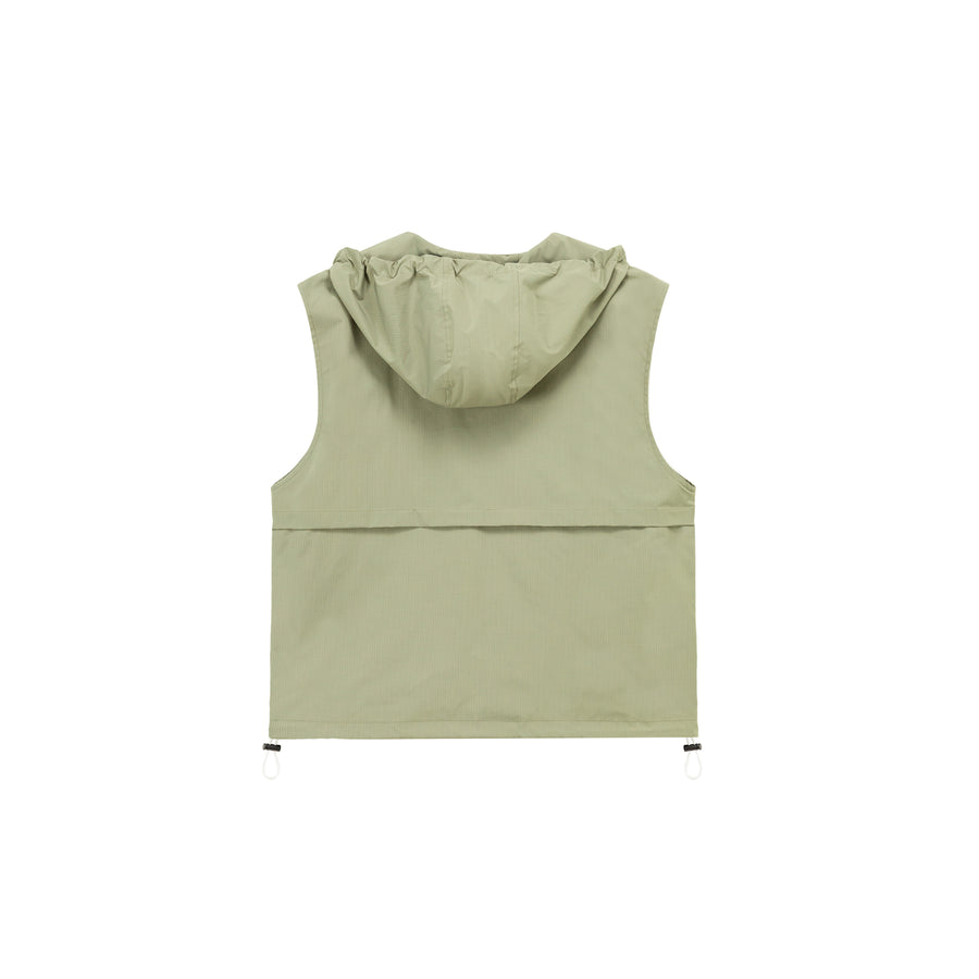 CHUU Simple Pocket Hooded Vest