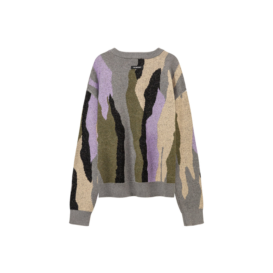 CHUU Color Pattern Loose Fit Knit Sweater