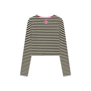 Dont You Dare Striped Crop T-Shirt