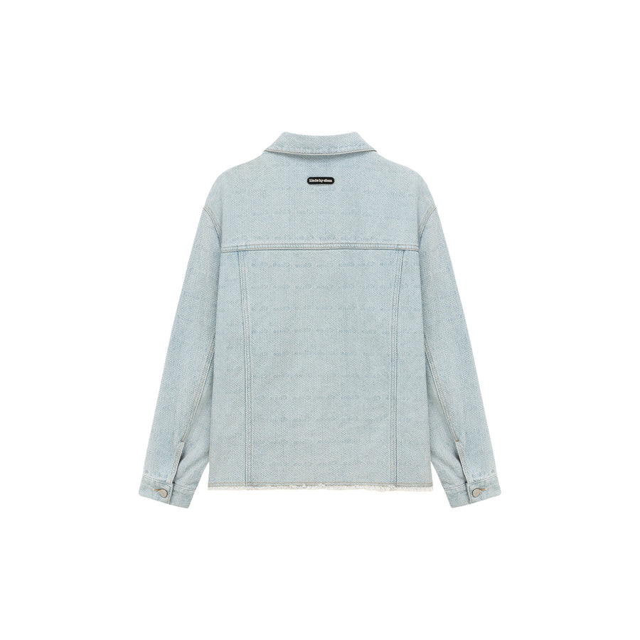 CHUU Logo Boxy Denim Jacket