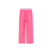 Slit Color Wide Sporty Casual Pants