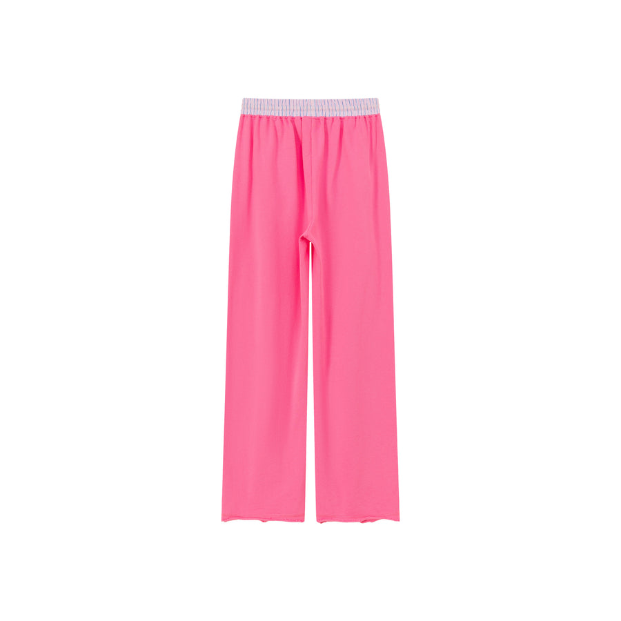 CHUU Slit Color Wide Sporty Casual Pants