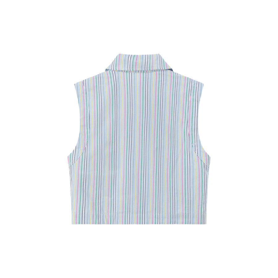 CHUU Rainbow Striped Sleeveless Shirt