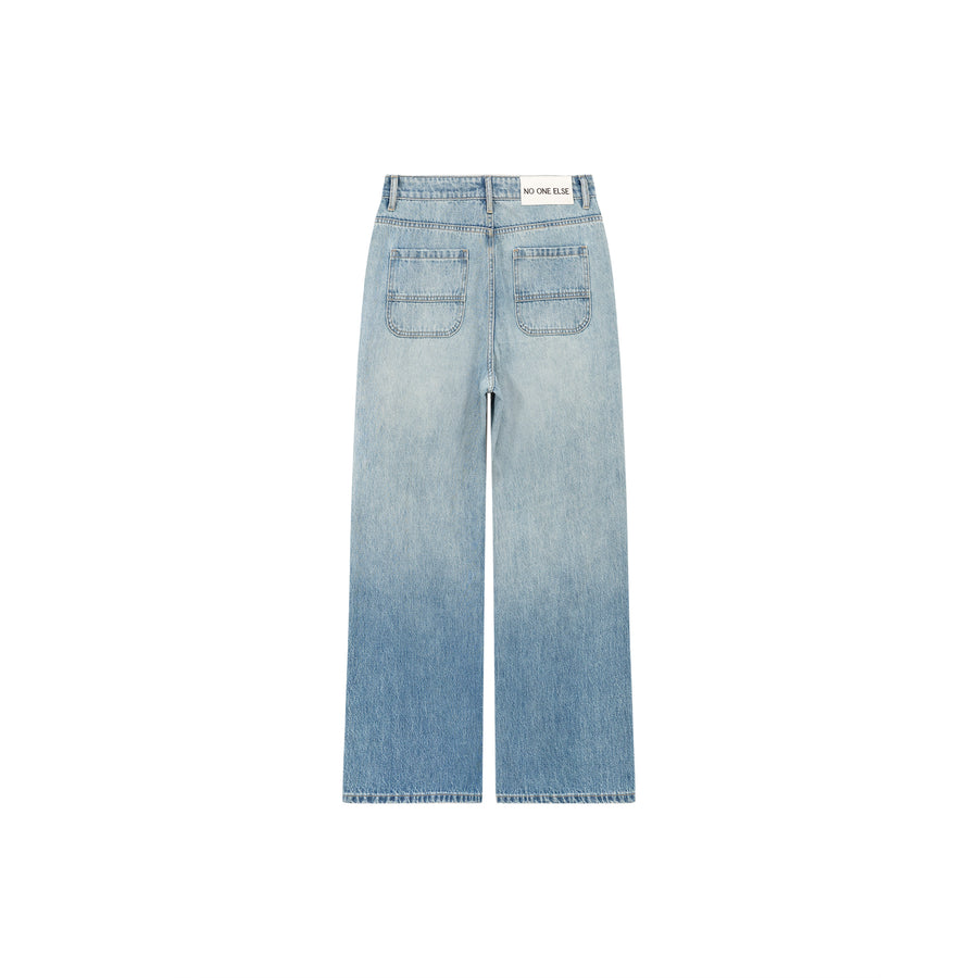 CHUU High Waist Loose Wide Leg Washed Wide Jeans