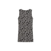 Cute Icons Button Shirring Sleeveless Top