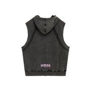 Logo Loose Fit Hooded Vest