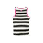 Color Lined Slit Stripe Sleeveless Top