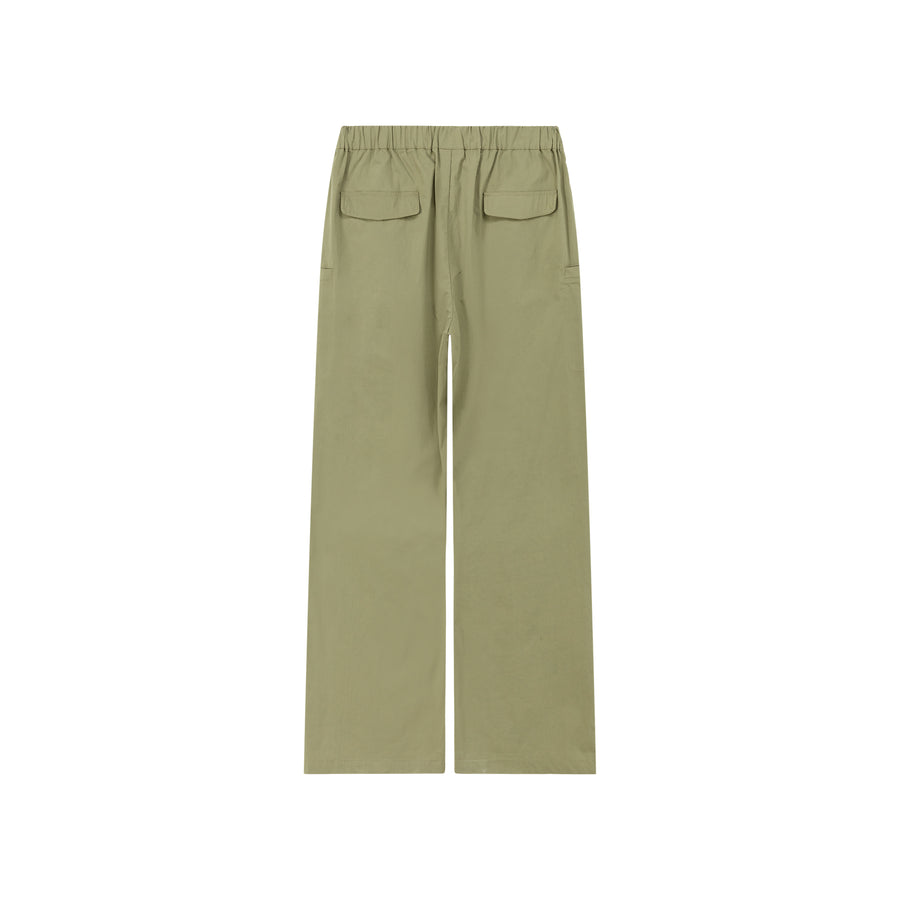 CHUU Solid Color Drawstring Casual Cargo Pants