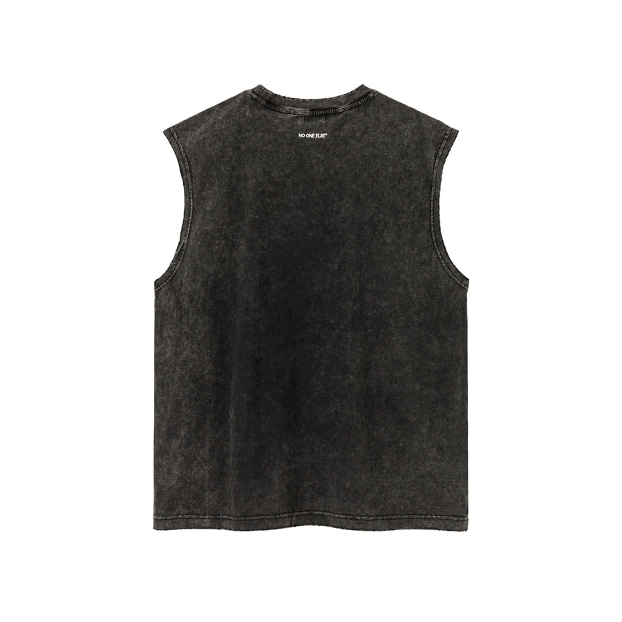 CHUU Front Pocket Loosefit Sleeveless Ripped Top