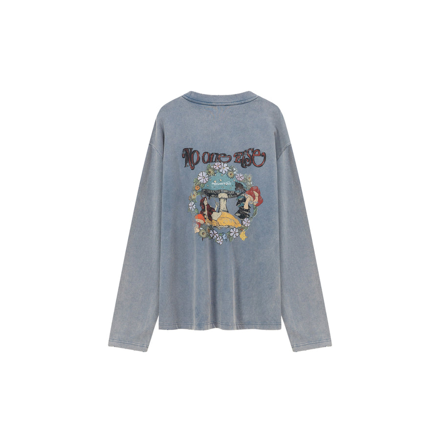 CHUU Mushroom Printed Boxy T-Shirt