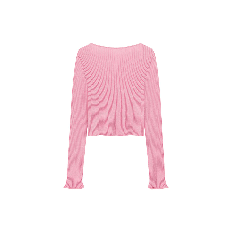 CHUU Color V-Neck Layered Knit Sweater