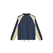 Colorblocked Boxy Sports Style Casual Drawstring Jacket