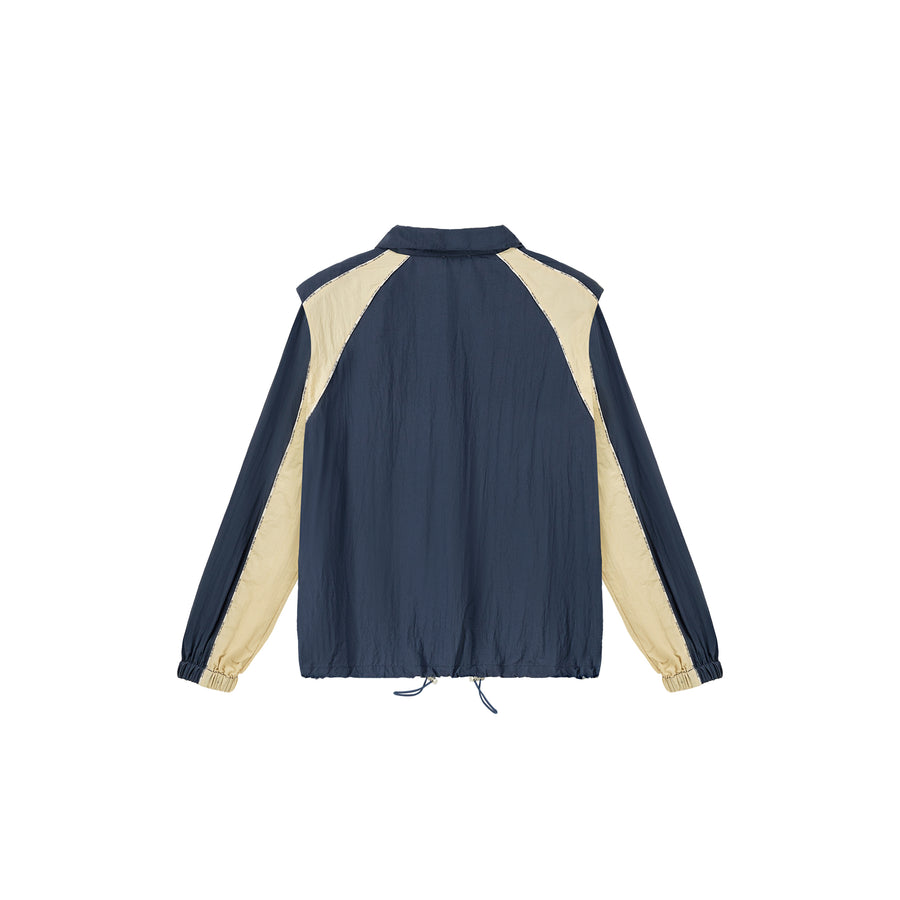 CHUU Colorblocked Boxy Sports Style Casual Drawstring Jacket