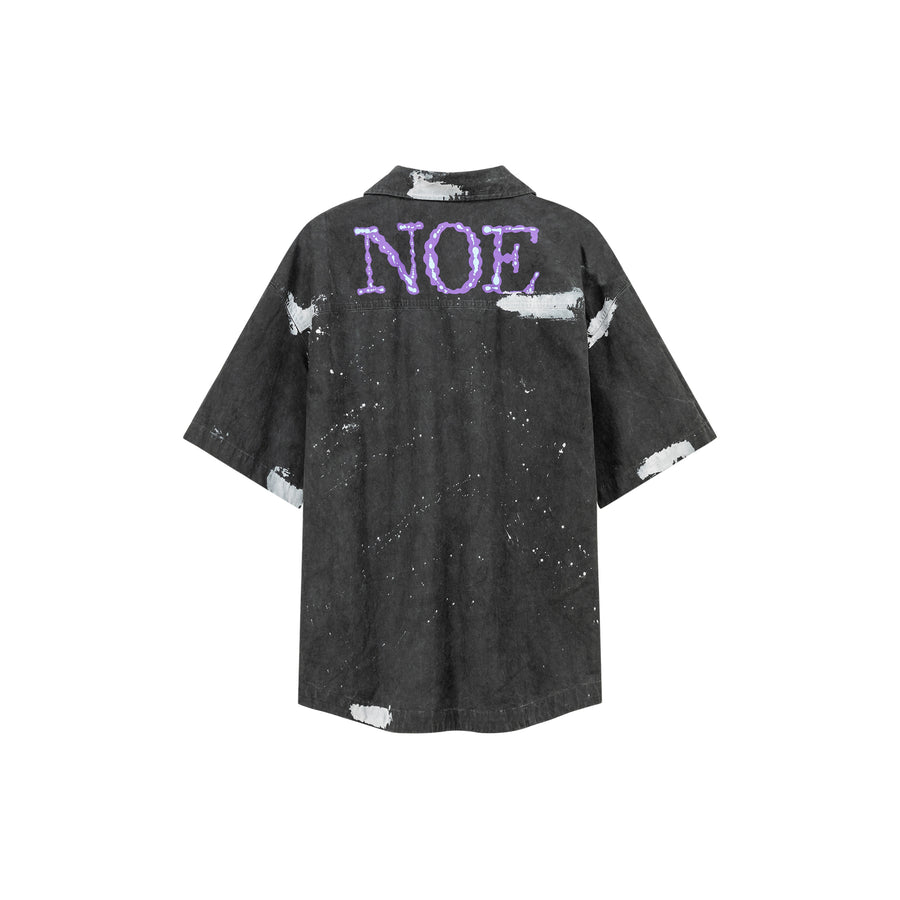 CHUU Vintage Washed Paint Splatter Shirt