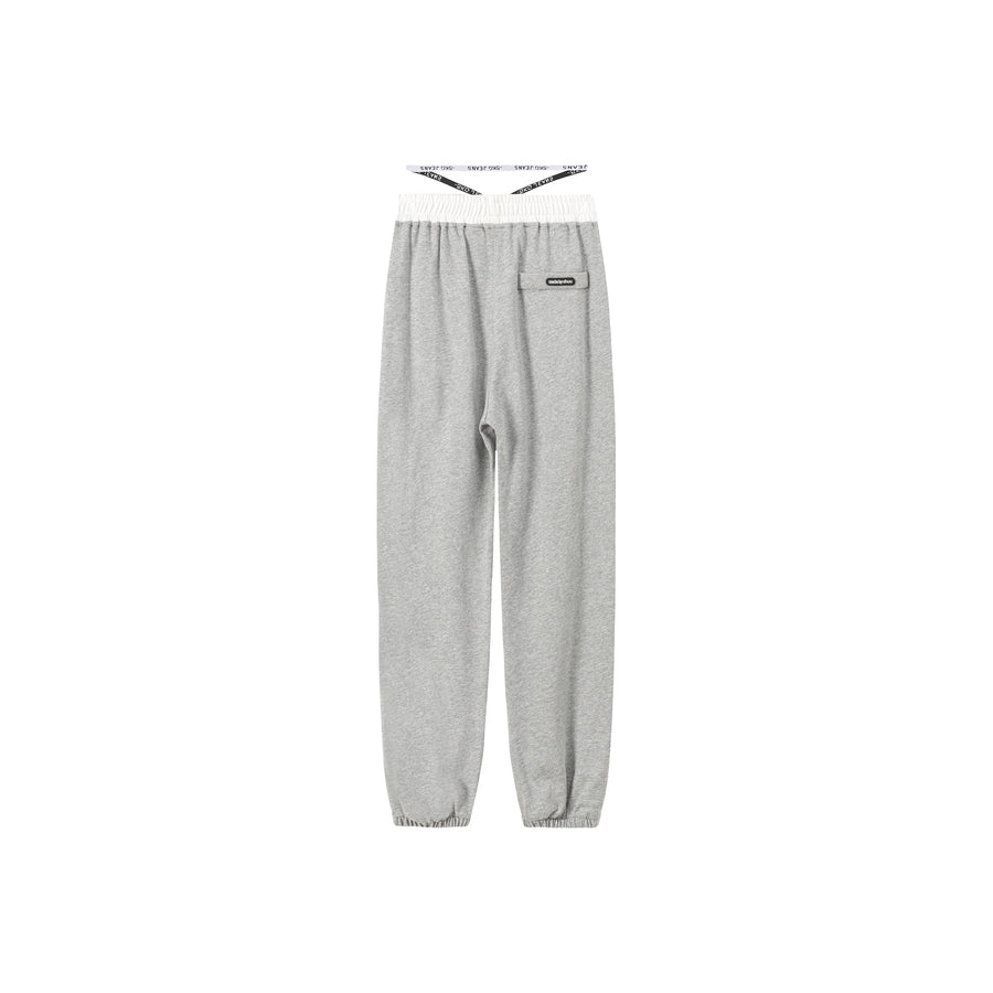 CHUU Line Side Straps Baggy Jogger Pants