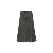 Star Raw Hem Mermaid Long Skirt