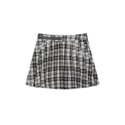 Check Pleated Skirt