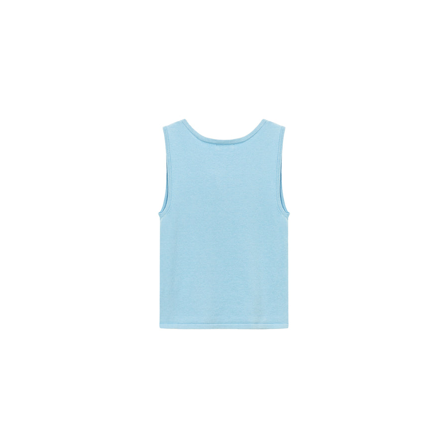 CHUU Logo Color Lettering Button Sleeveless Top