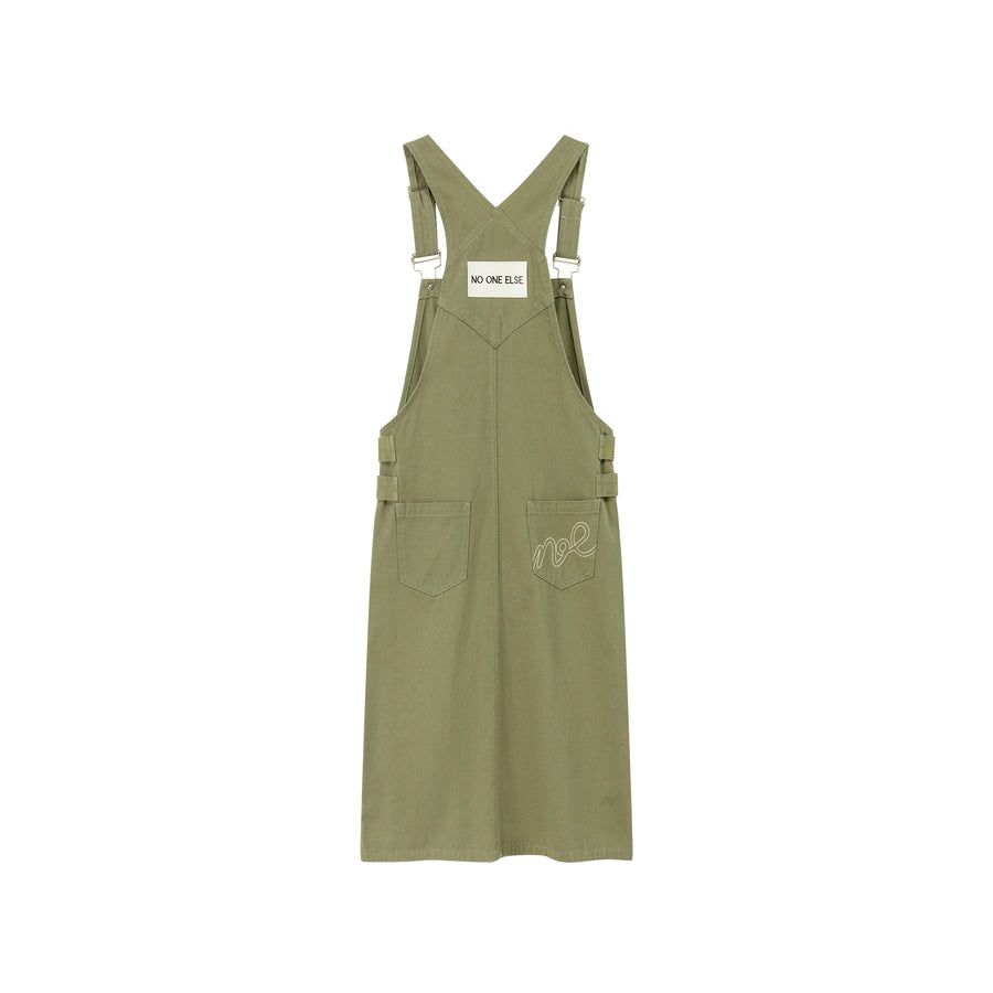 CHUU Logo Pocket Overall Dress