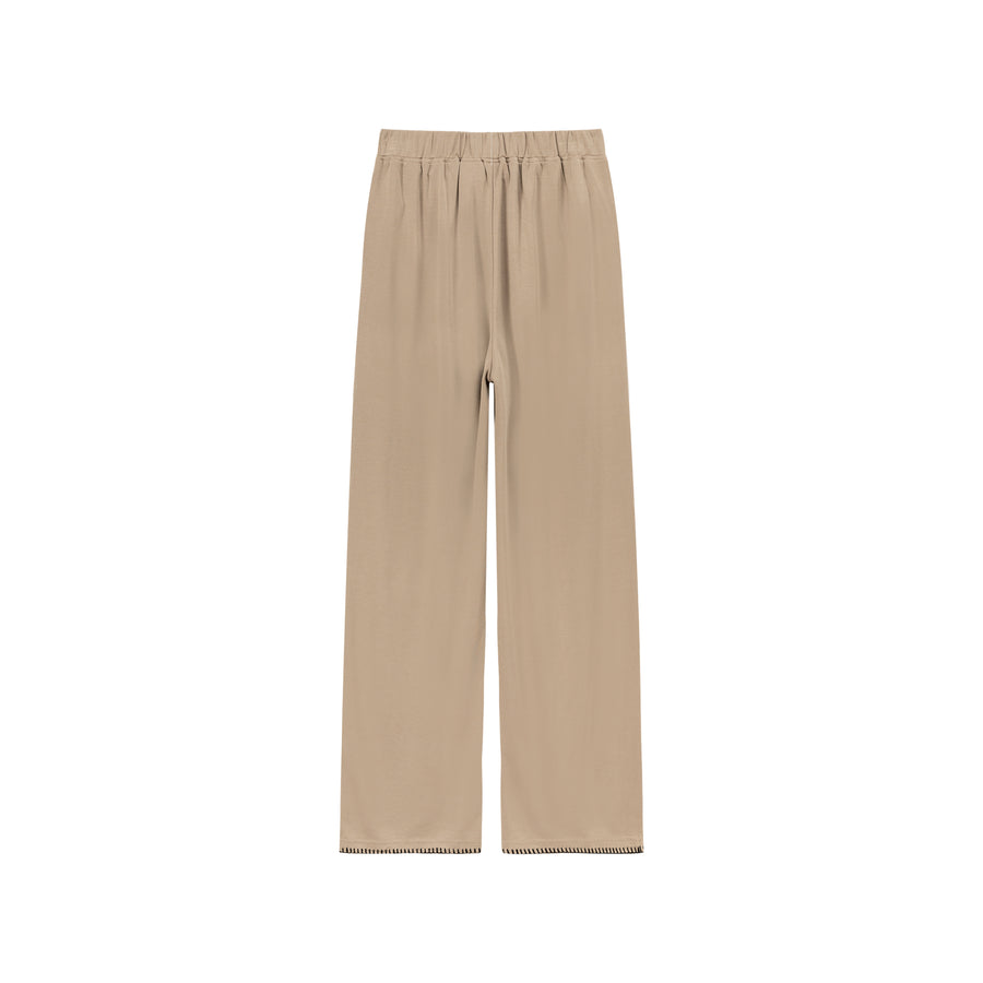 CHUU Elastic Waist Stitched Wide Casual Pants