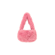 Fuzzy Logo Shoulder Bag