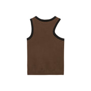 Color Matching Sleeveless T-Shirt