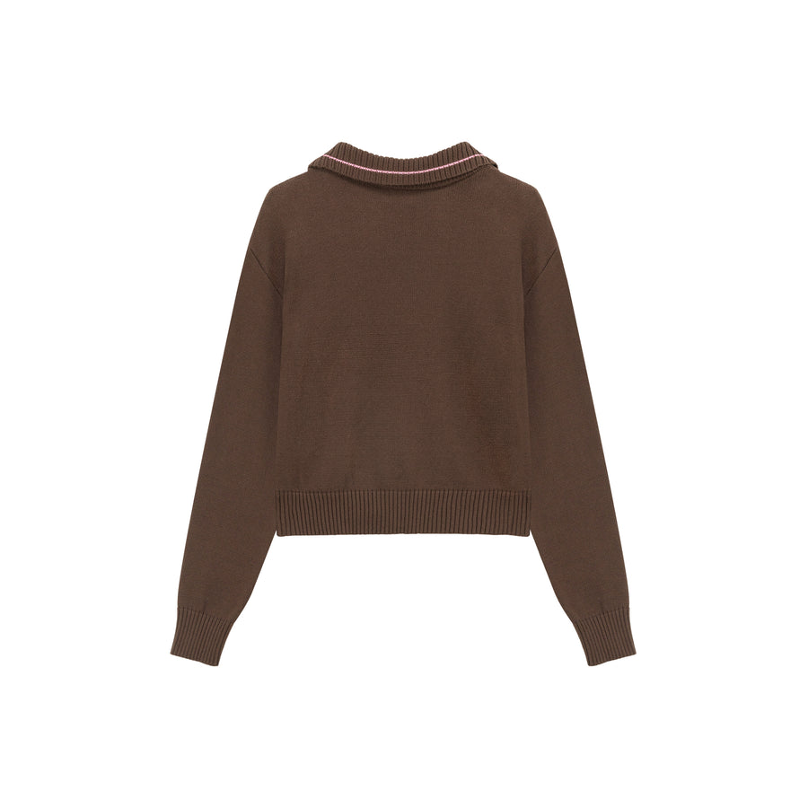 CHUU Collar Line Knit Sweater