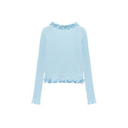 Ruffle Tie Up Long Sleeve Top