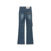 Pocket Lined Bootcut Denim Jeans