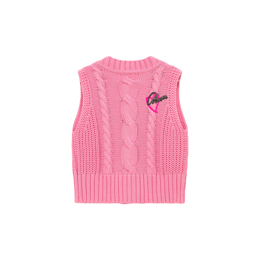 CHUU Big Button Knit Vest