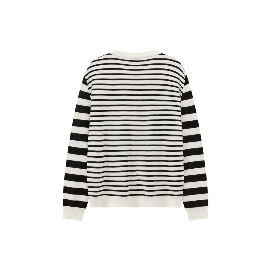 CHUU Striped Loose Fit Cardigan