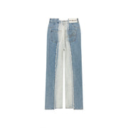 Frayed Lined Denim Jeans