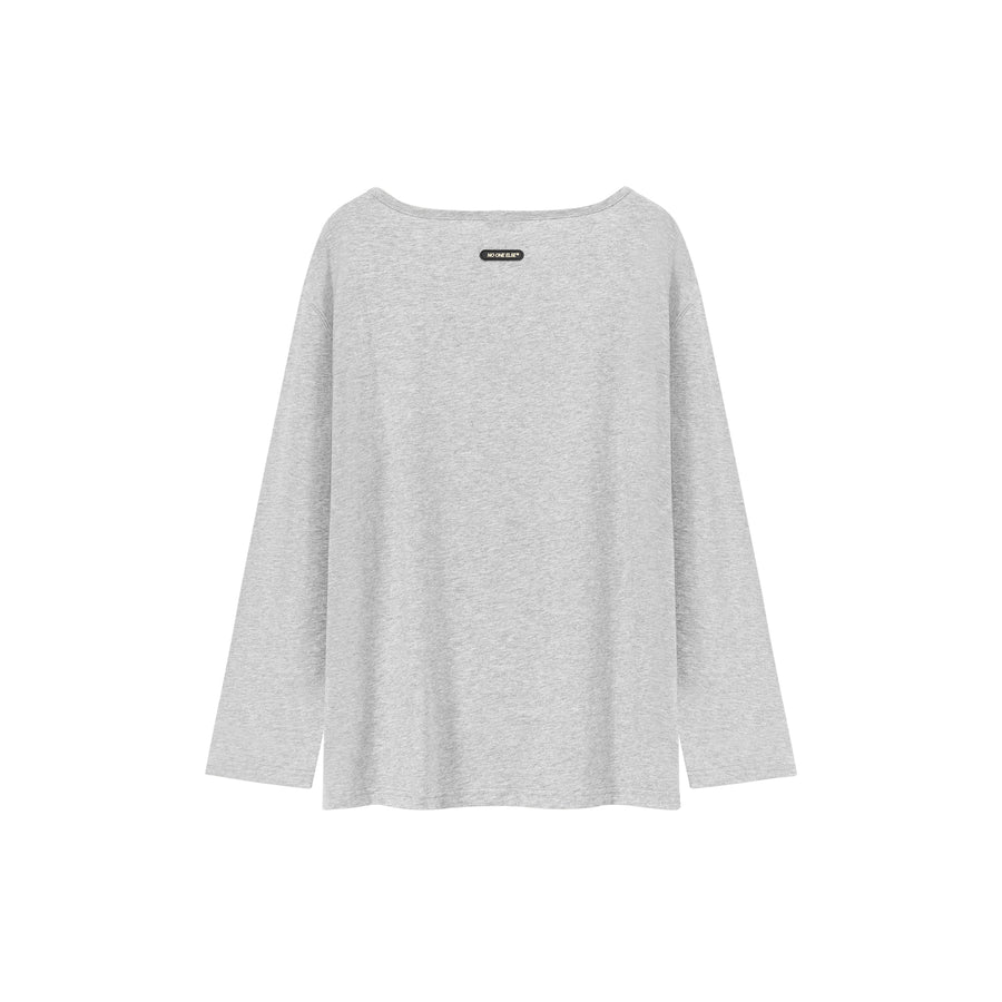 CHUU High Slit Loosefit Long Sleeve T-Shirt