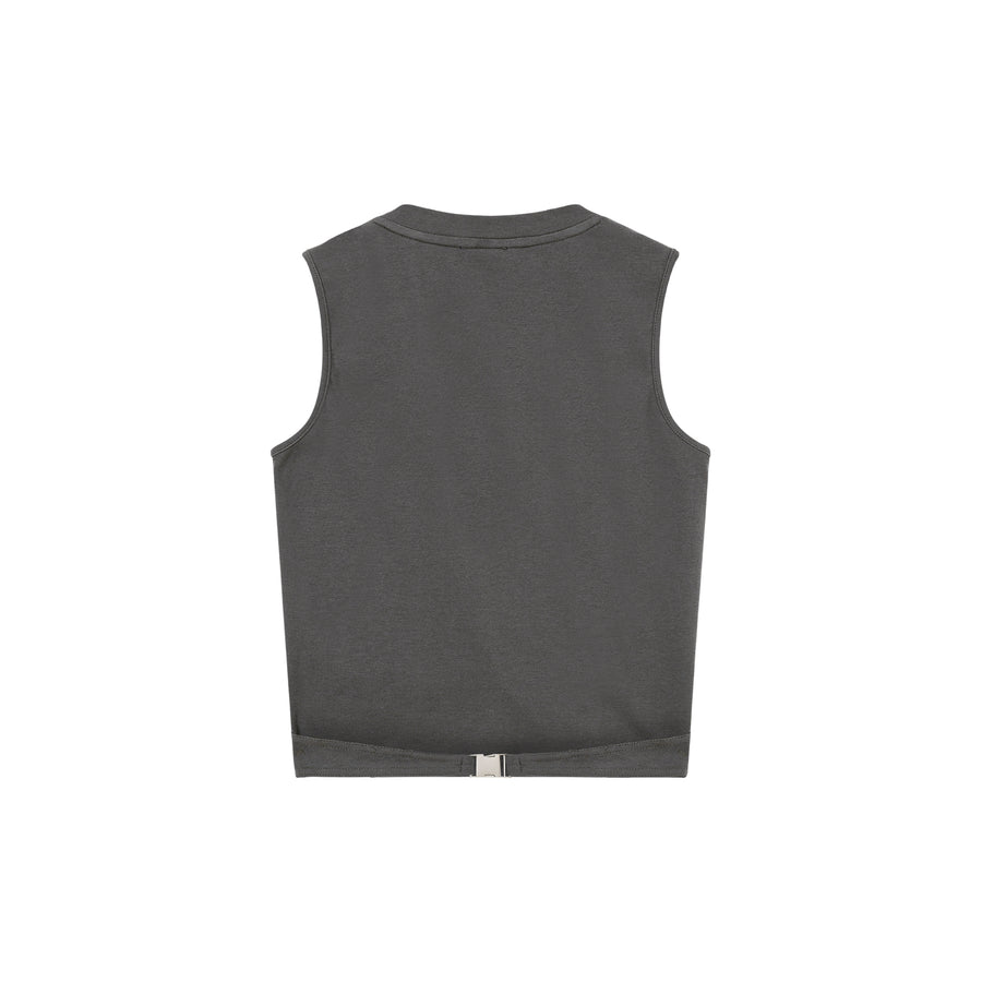 CHUU Logo Lettering Back Strap Sleeveless Top